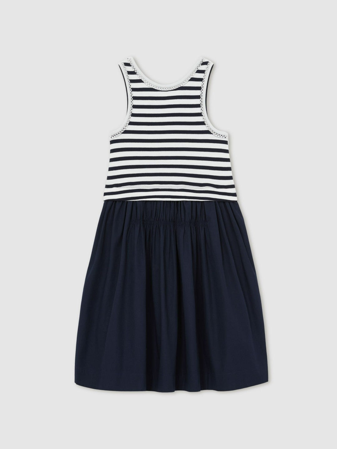Children & Baby 13-14 yrs Cotton Layered Sleeveless Midi Dress in Navy