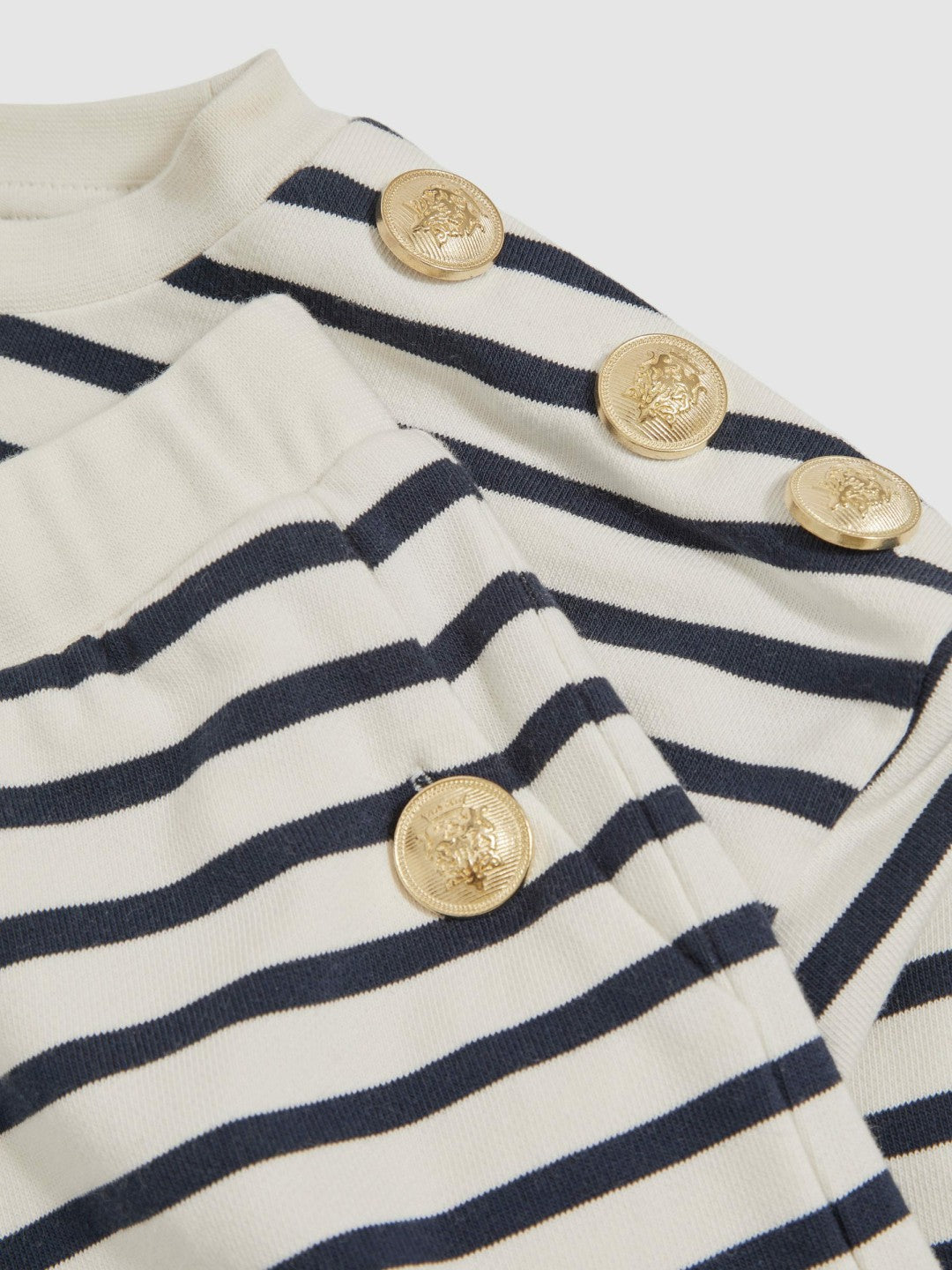 Children & Baby 13-14 yrs Stripe Sweatshirt and Shorts Set Cotton-Blend in Navy/Ivory