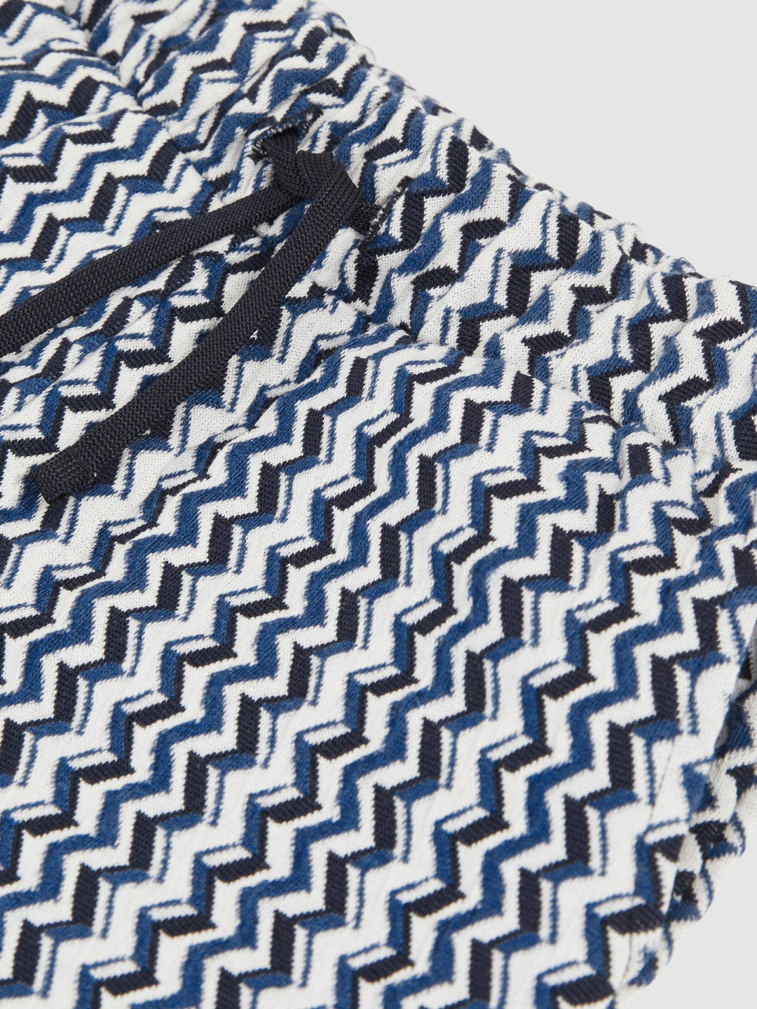 Children & Baby 3-9 yrs Zig-Zag Knit Drawstring Shorts in Blue