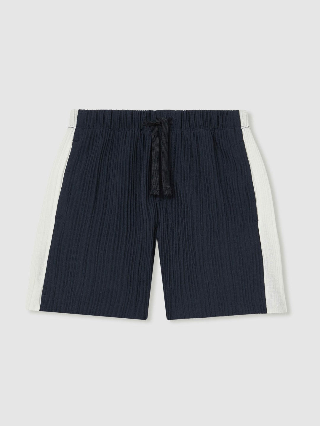 Children & Baby 3-9 yrs Plissé Colour-Block Shorts in Navy/White