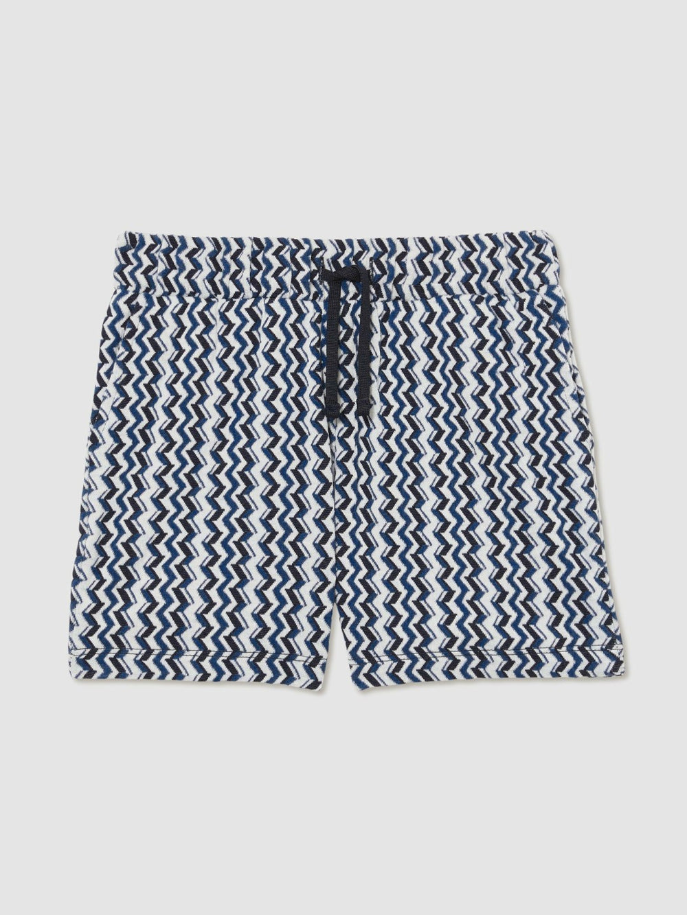 Children & Baby 9-13 yrs Zig-Zag Knit Drawstring Shorts in Blue