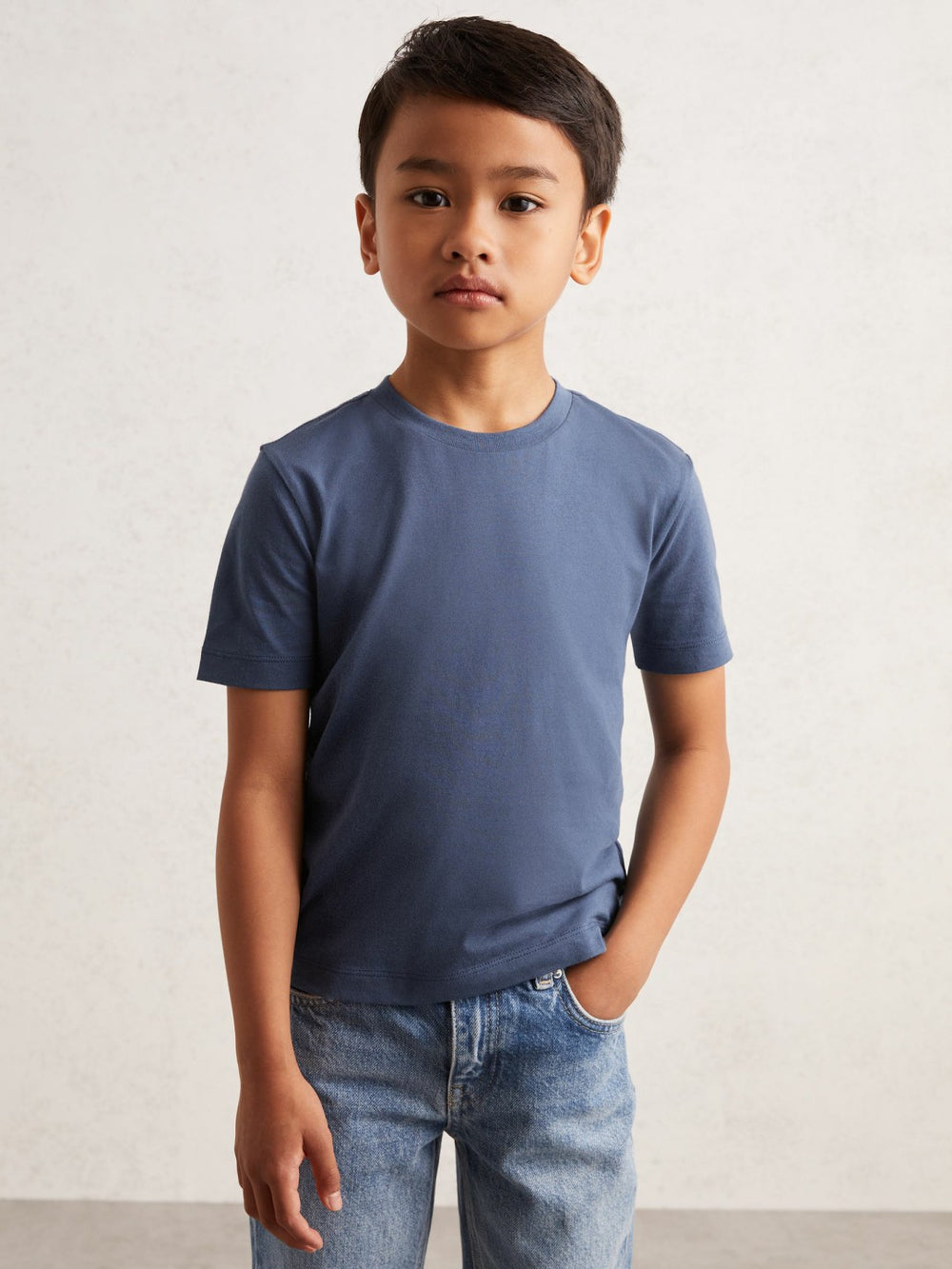 Children & Baby 3-9 yrs Crew Neck T-Shirt in Ocean Blue