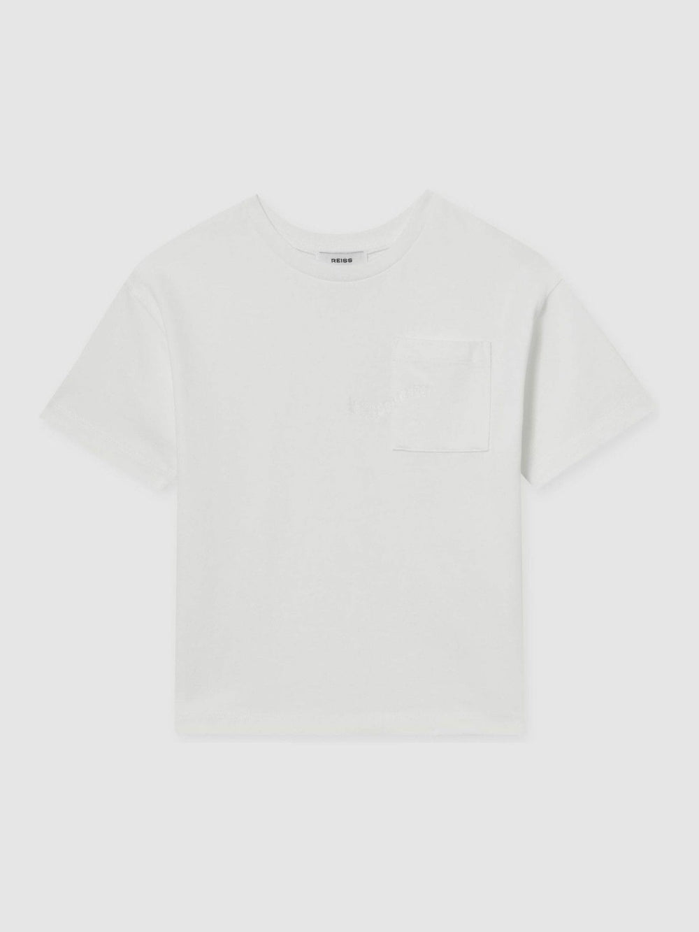 Children & Baby 3-9 yrs Cotton Palm-Embroidery Oversize T-Shirt in Off White