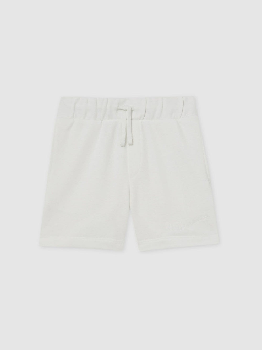 Children & Baby 13-14 yrs Cotton Brand-Embroidered Shorts in Off White