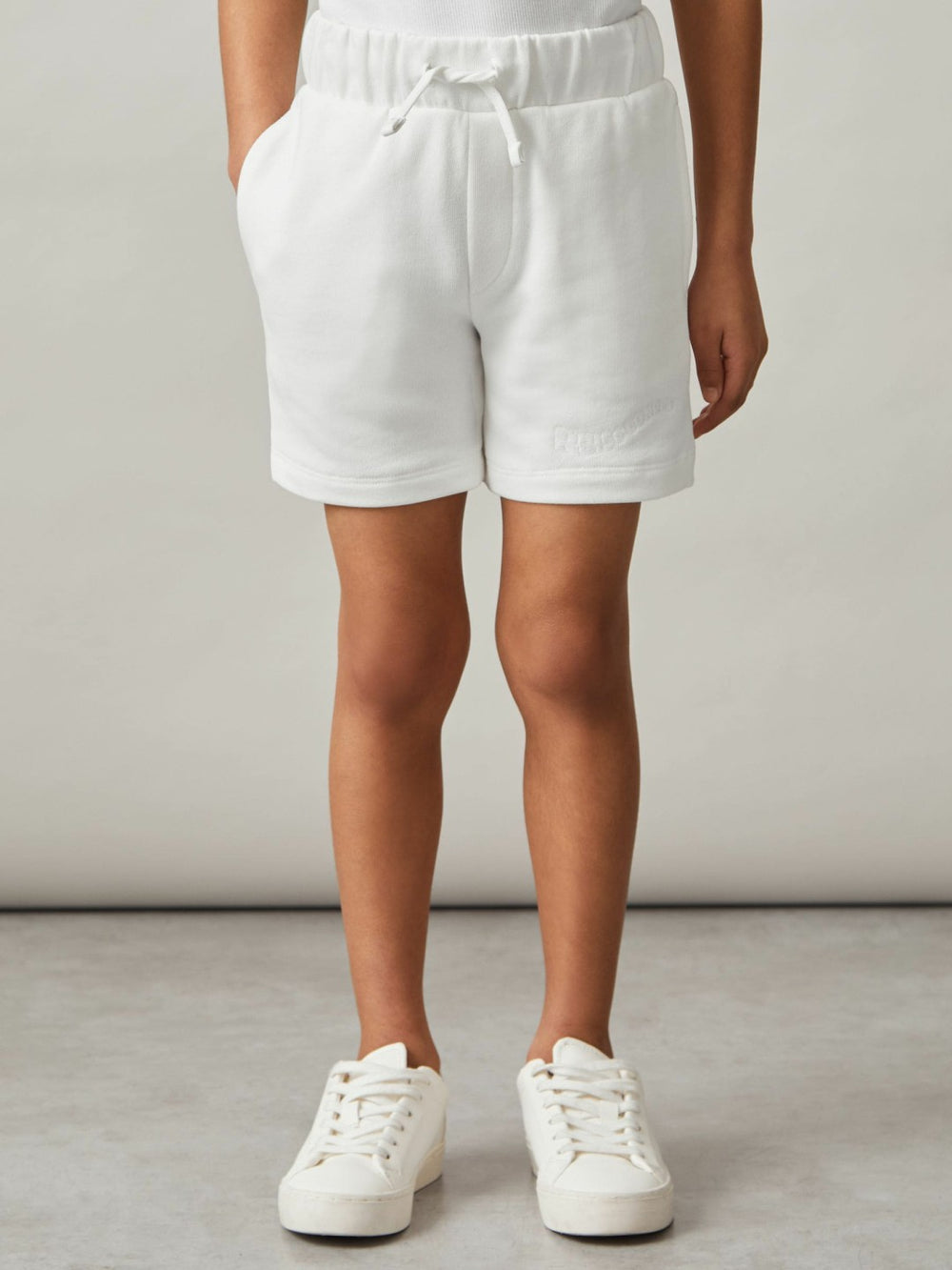 Children & Baby 13-14 yrs Cotton Brand-Embroidered Shorts in Off White