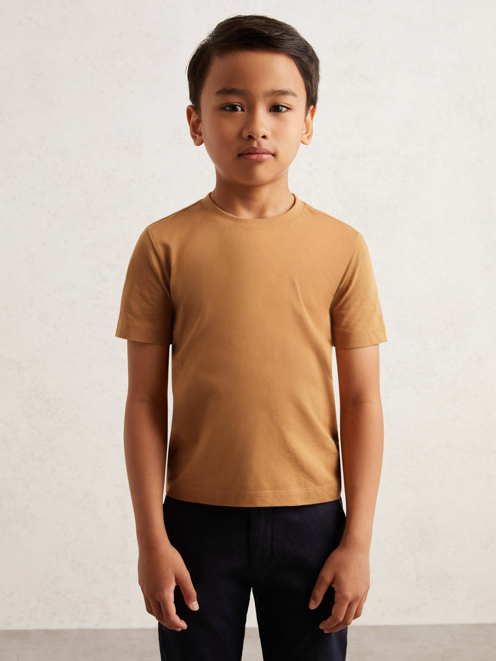Children & Baby 9-13 yrs Crew Neck T-Shirt in Tan Brown