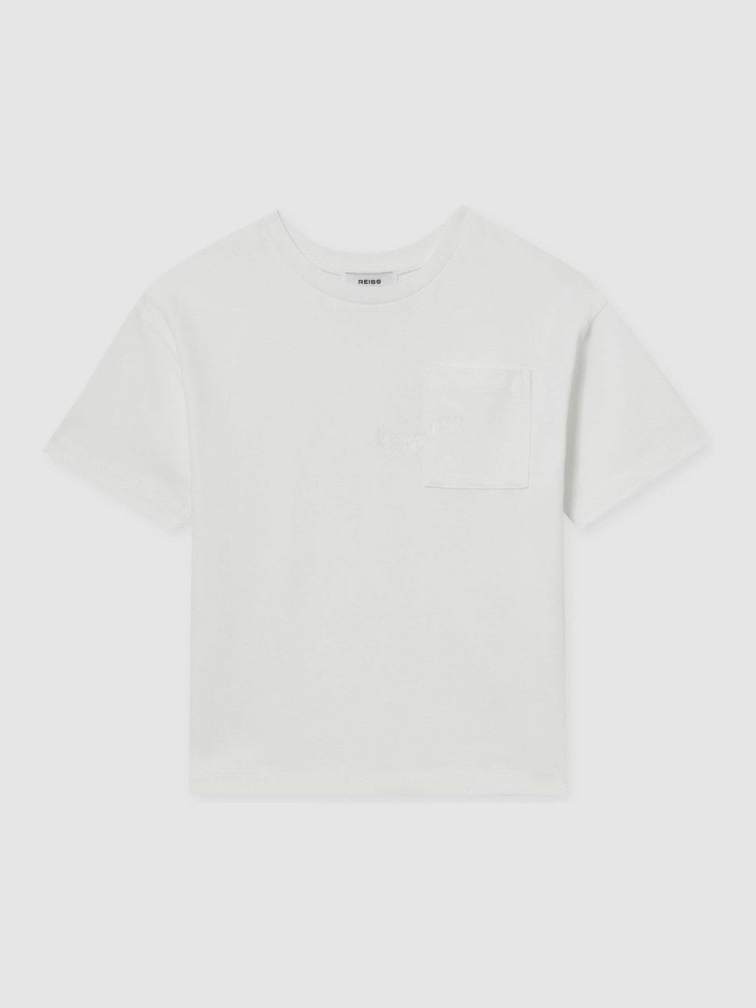 Children & Baby 9-13 yrs Cotton Palm-Embroidery Oversize T-Shirt in Off White