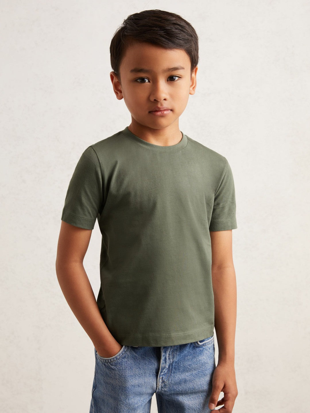 Children & Baby 9-13 yrs Crew Neck T-Shirt in Dark Sage