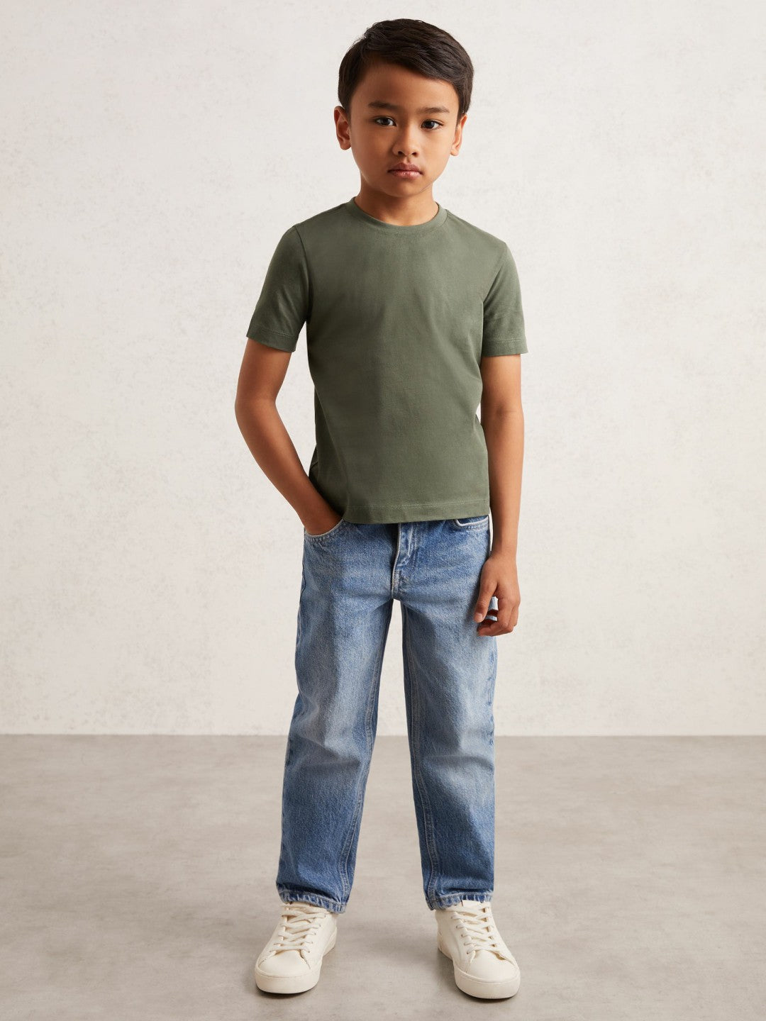 Children & Baby 9-13 yrs Crew Neck T-Shirt in Dark Sage