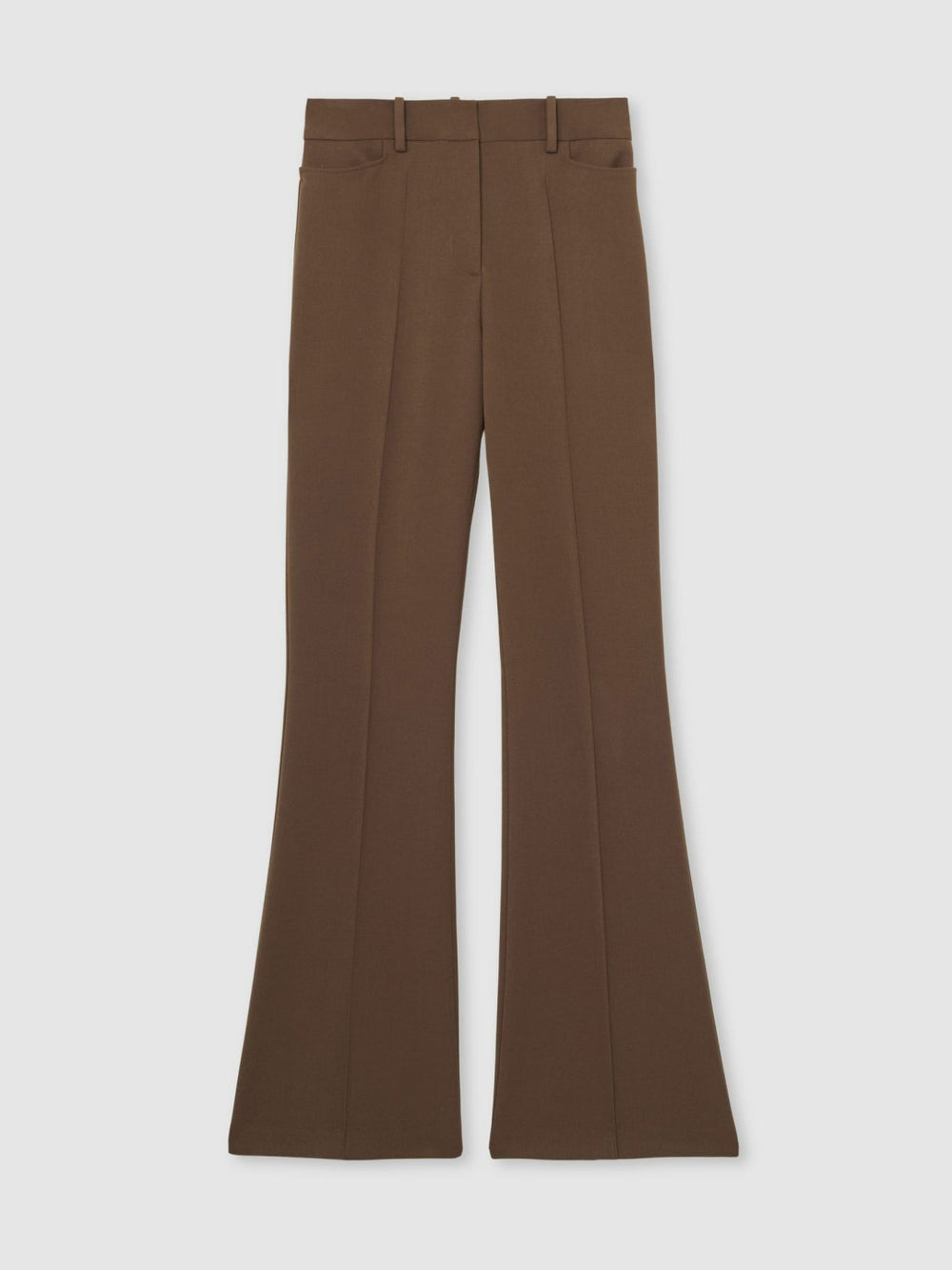 Women Petite Flared Suit Trousers in Mink Neutral