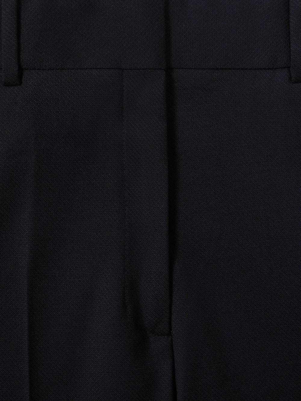 Women Wool-Blend Wide-Leg Suit Trousers in Navy