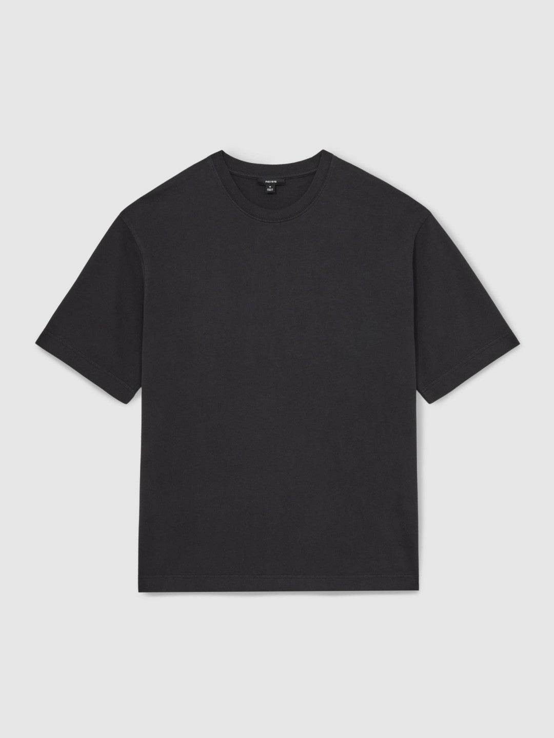 Men Cotton Garment-Dyed Oversize T-Shirt in Washed Black