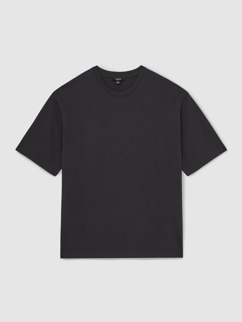 Men Cotton Garment-Dyed Oversize T-Shirt in Washed Black