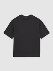 Men Cotton Garment-Dyed Oversize T-Shirt in Washed Black