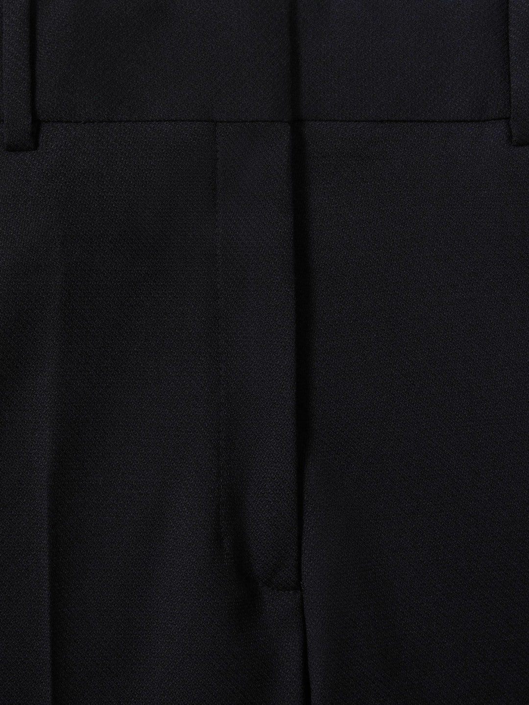 Women Petite Wool-Blend Wide-Leg Suit Trousers in Navy