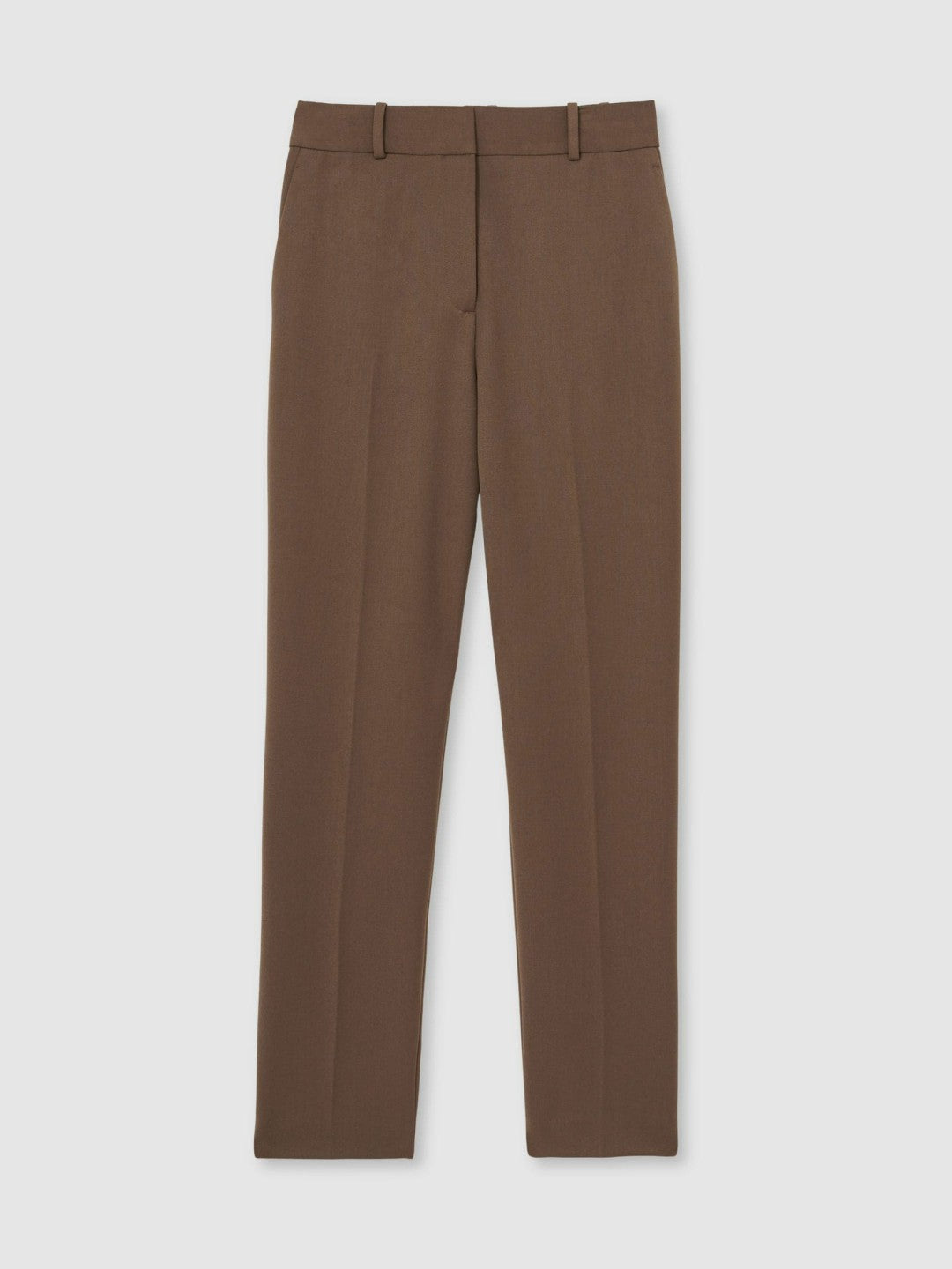 Women Petite Slim Fit Suit Trousers in Mink Neutral