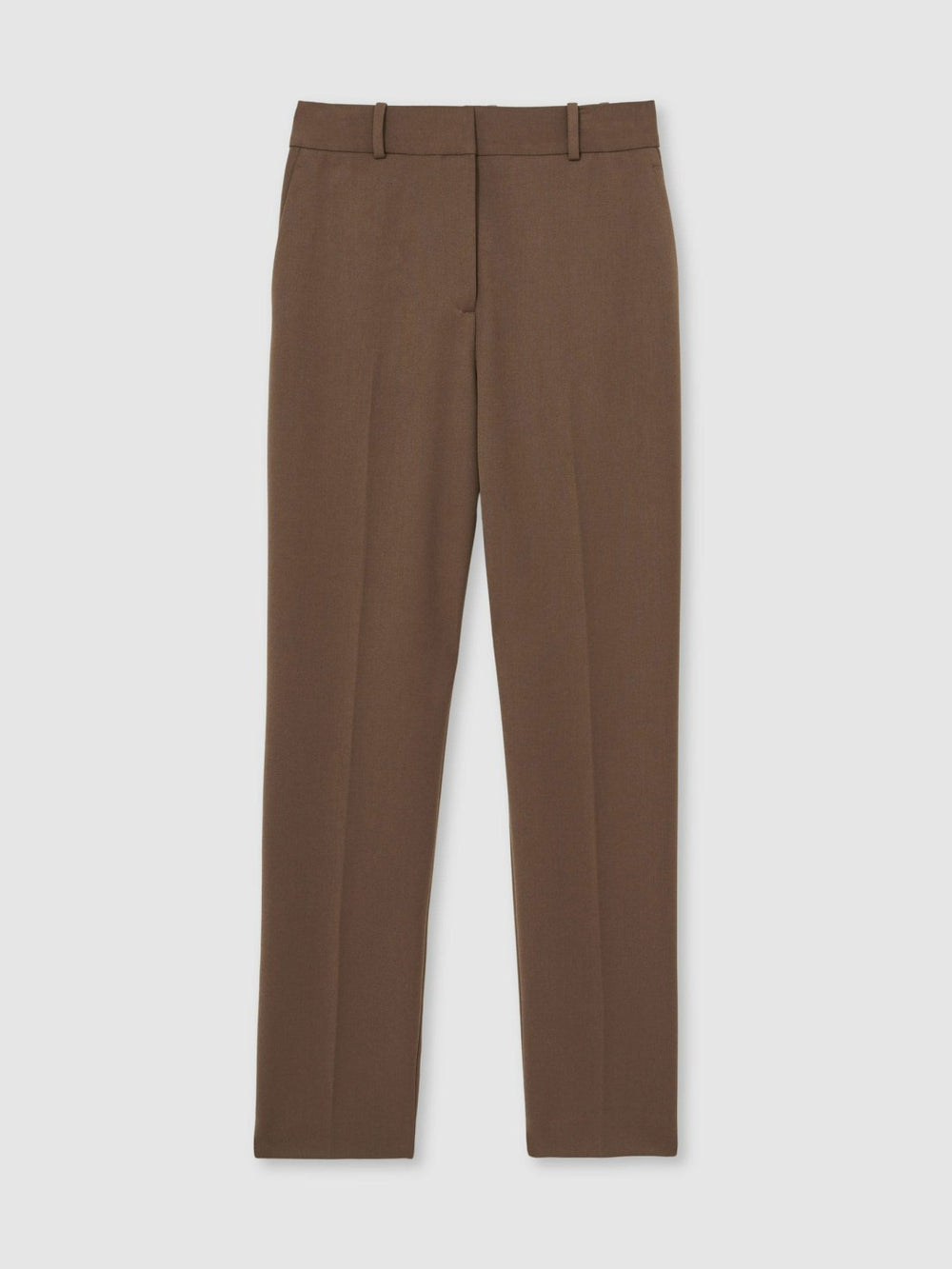 Women Petite Slim Fit Suit Trousers in Mink Neutral