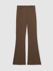 Women Flared Suit Trousers in Mink Neutral