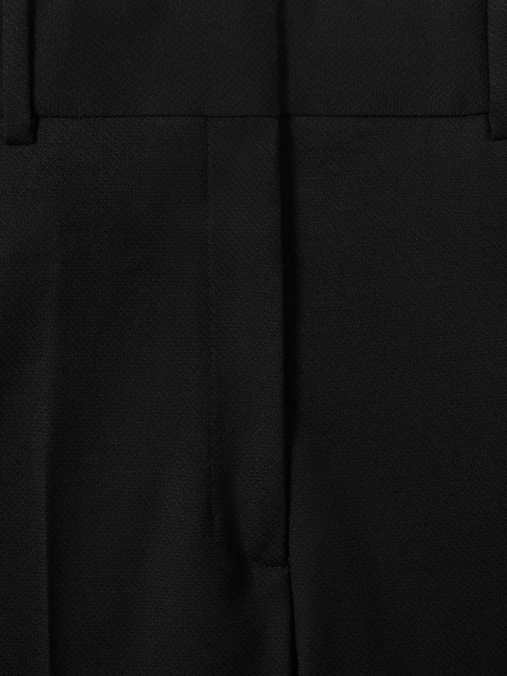 Women Petite Wool-Blend Wide-Leg Suit Trousers in Black