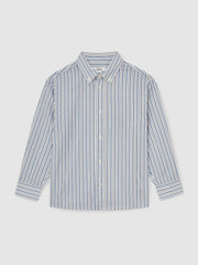 Children & Baby 3-9 yrs Cotton-Poplin Striped Oversize Shirt in Blue/White