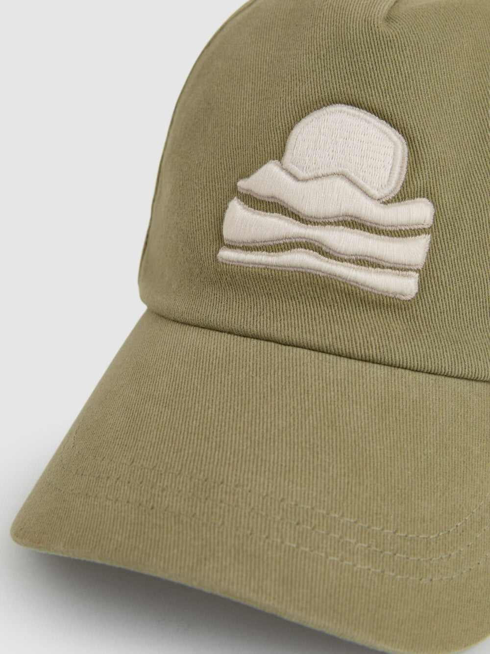 Men Sunset-Embroidered Cap in Washed Sage