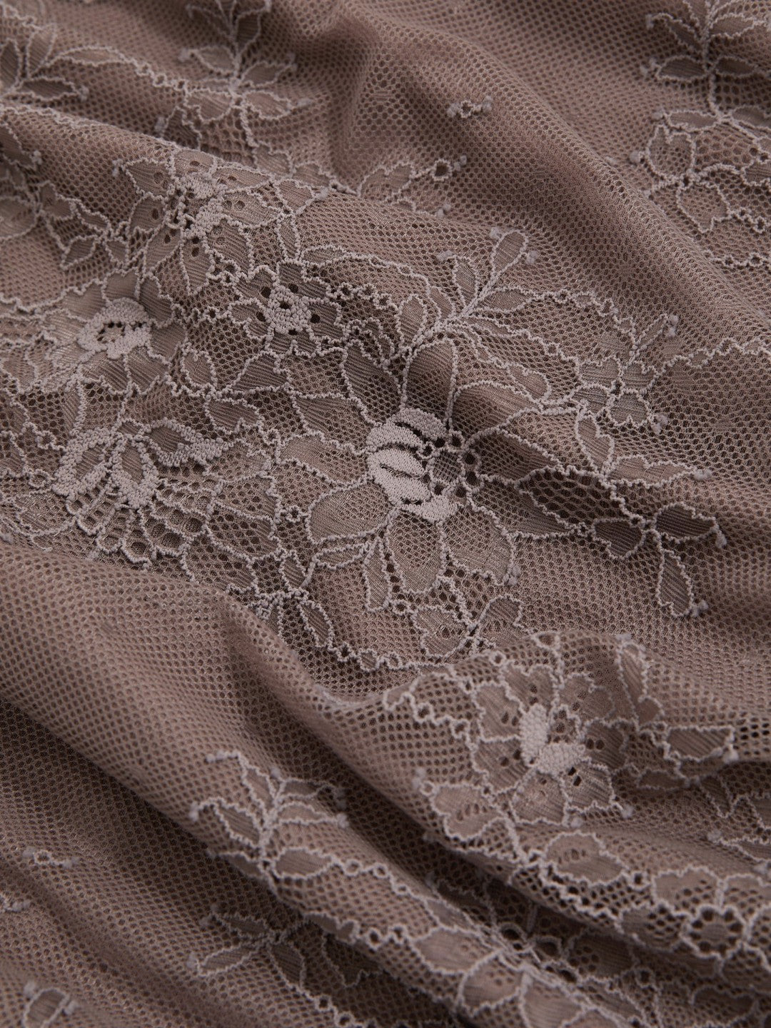 Women Lace Pencil Skirt in Taupe Brown