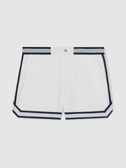 Men | Ché Stripe-Trim Swim Shorts in White