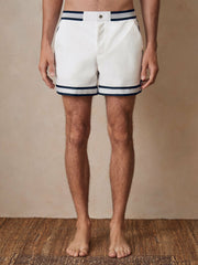 Men | Ché Stripe-Trim Swim Shorts in White
