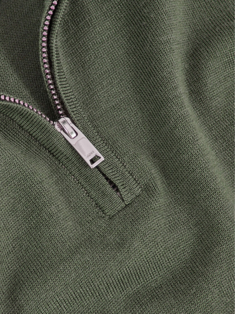 Children & Baby 9-13 yrs Merino Wool Half-Zip Funnel Neck Jumper in Kale Green