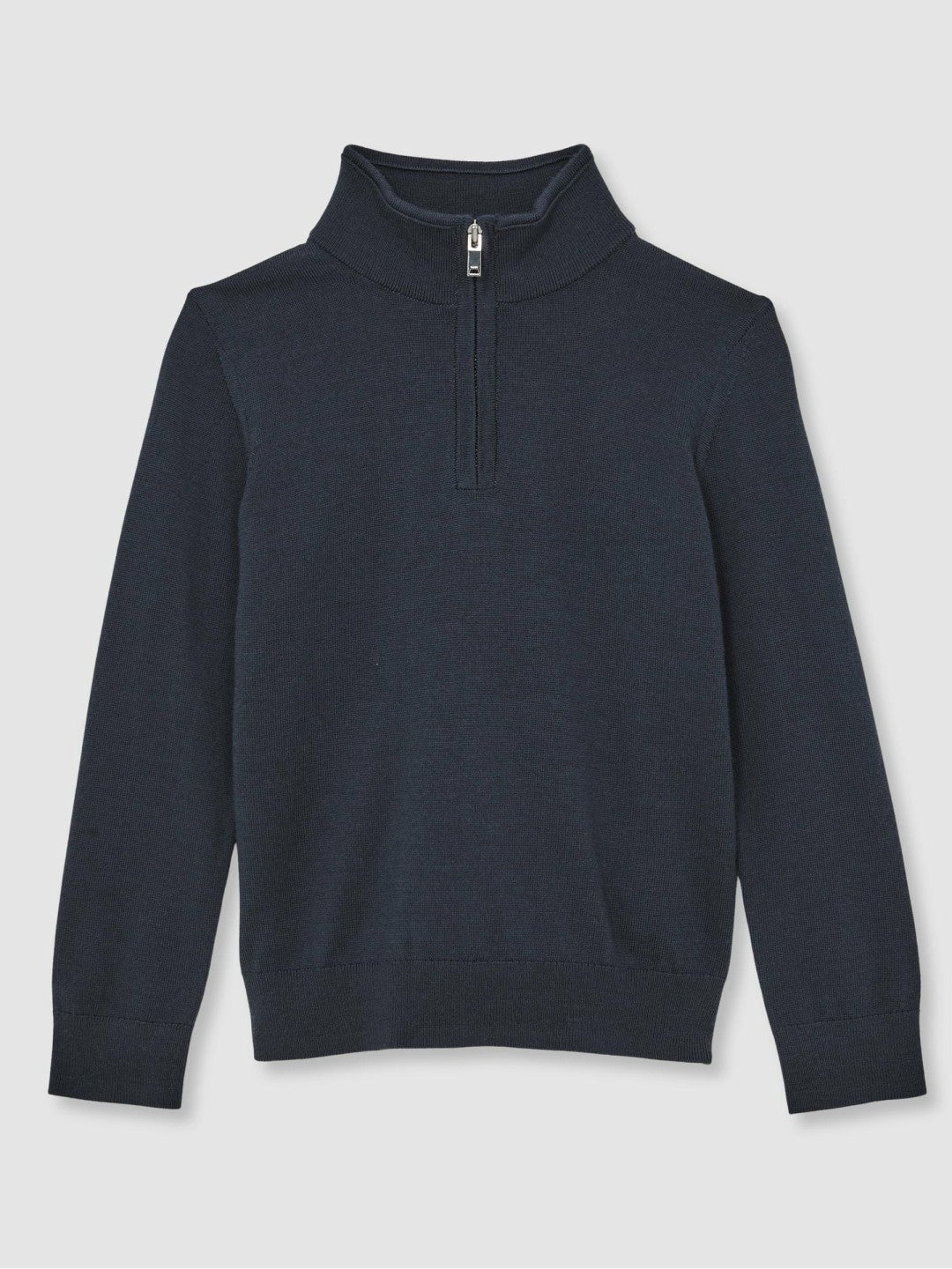 Children & Baby 3-9 yrs Merino Wool Half-Zip Funnel Neck Jumper in Midnight Navy