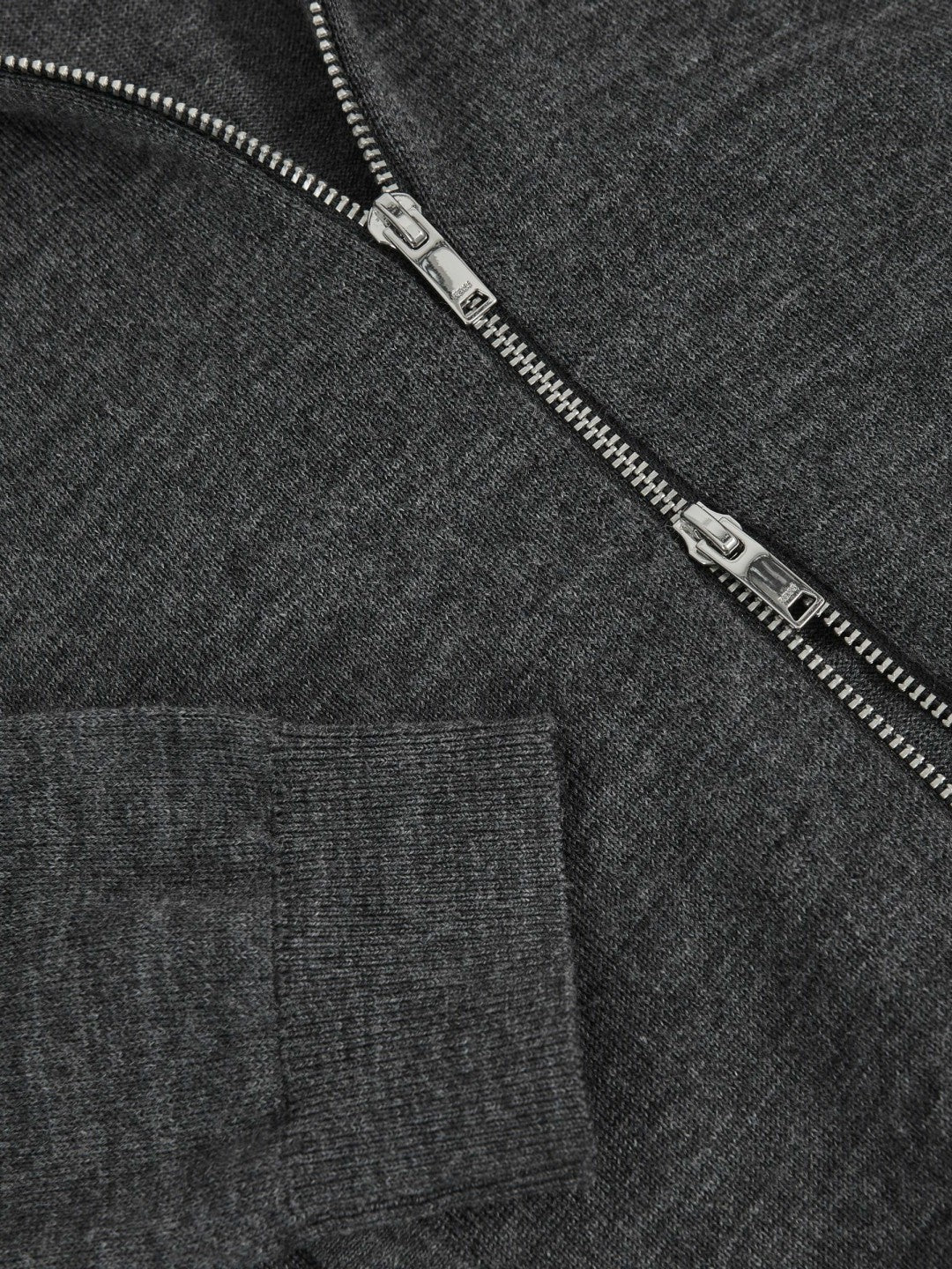 Children & Baby 3-9 yrs Merino Wool-Blend Zip-Through Cardigan in Derby Grey Melange