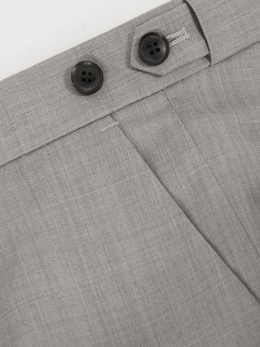 Men Slim-Fit Wool Suit Trousers in Mid Grey