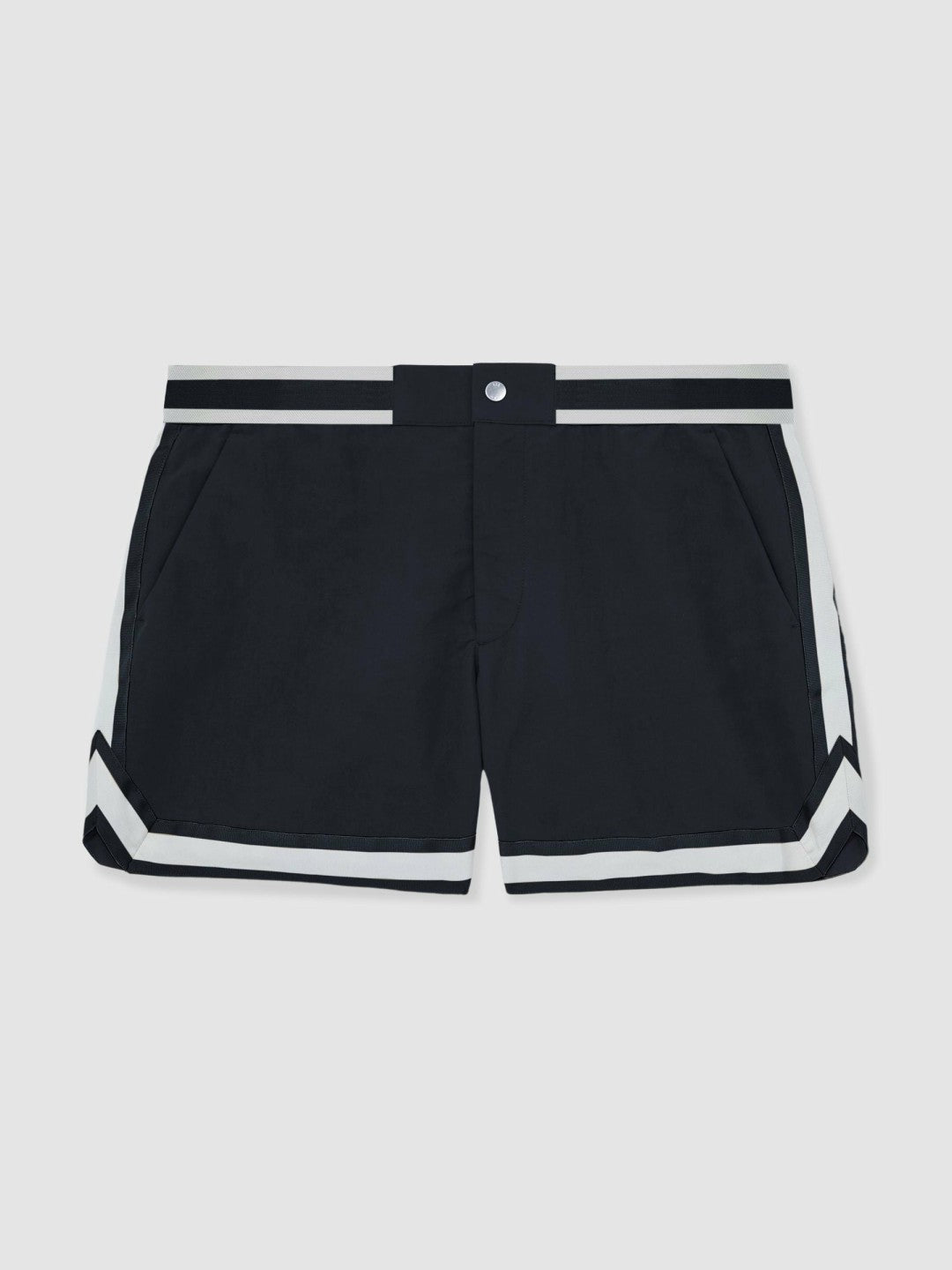 Men | Ché Stripe-Trim Swim Shorts in Navy
