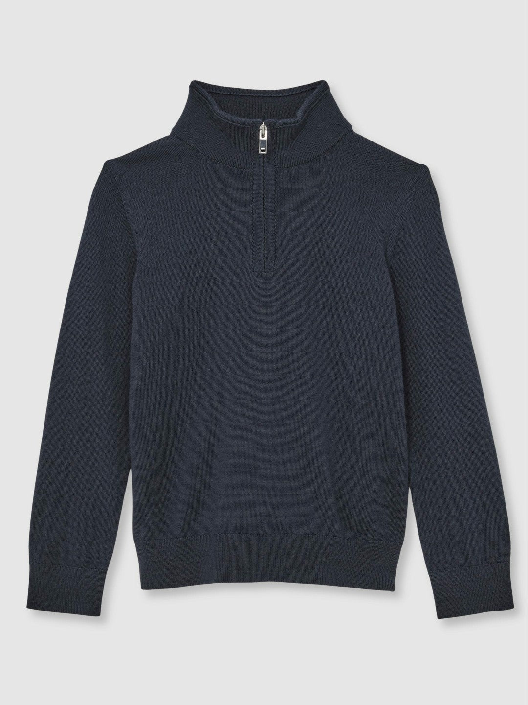 Children & Baby 9-13 yrs Merino Wool Half-Zip Funnel Neck Jumper in Midnight Navy