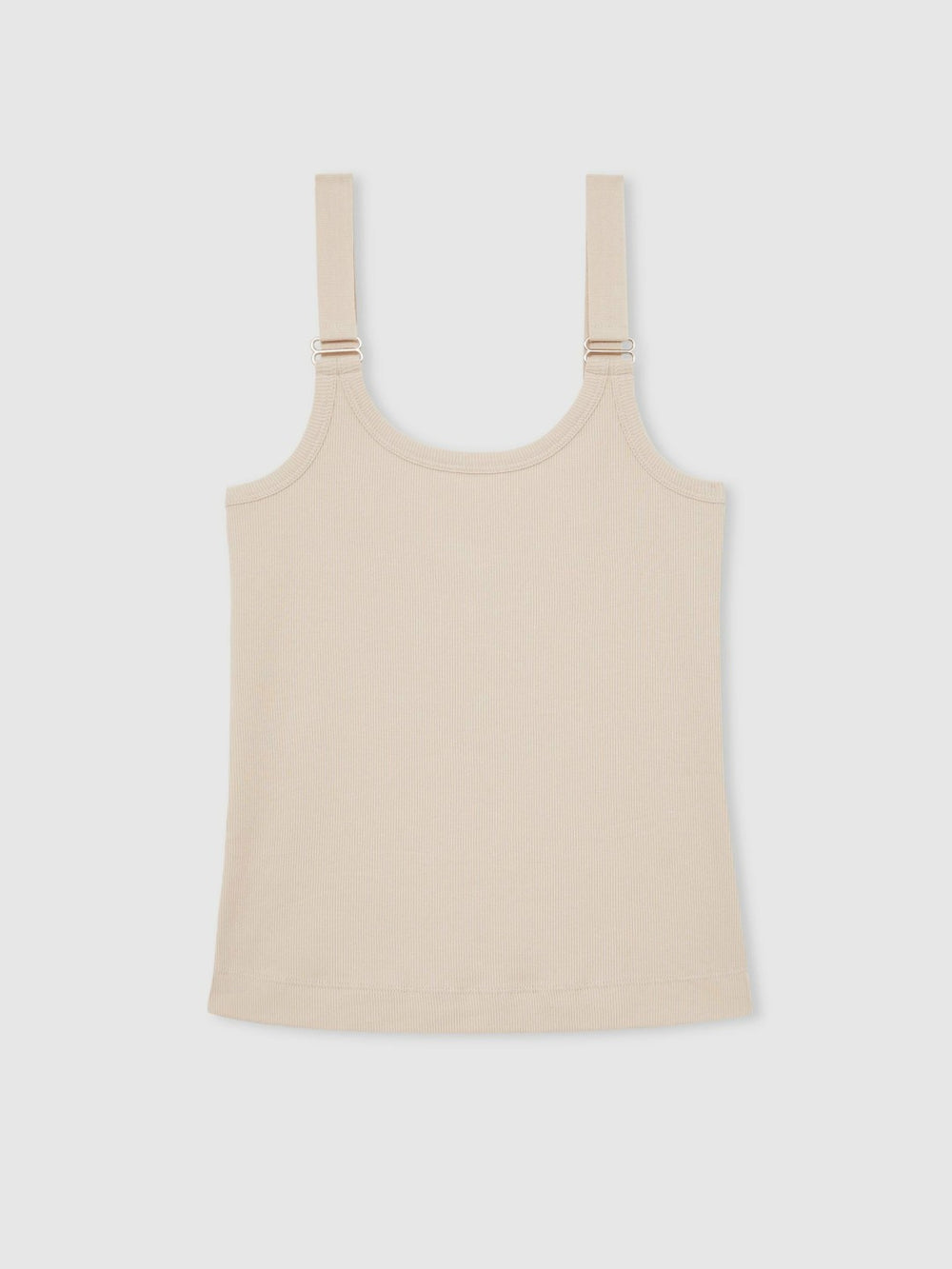 Women Stretch-Cotton D-Ring Strap Vest in Neutral