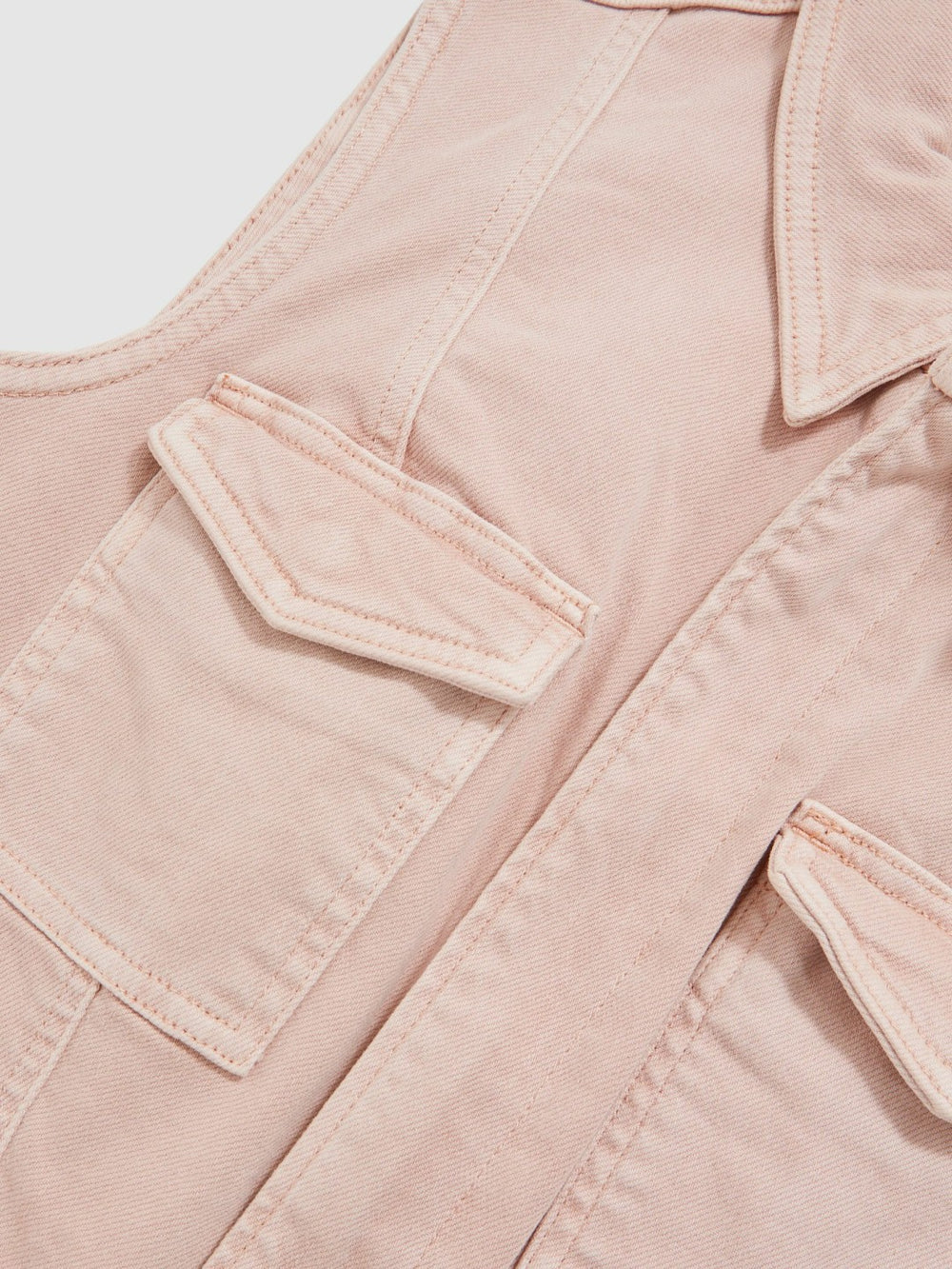 Women Good American Denim Zipped Mini Dress in Petal Pink
