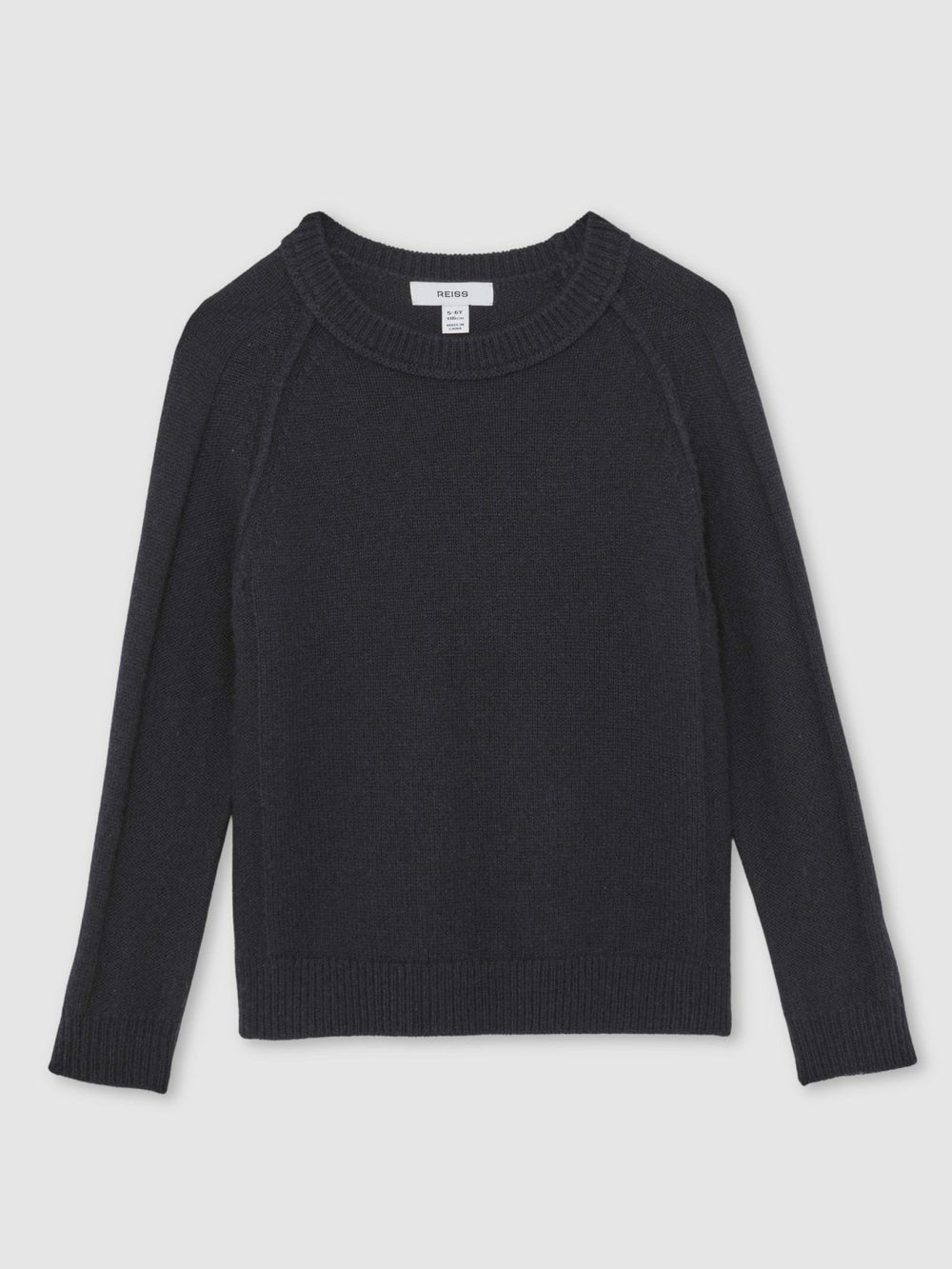 Children & Baby 3-9 yrs Wool-Cashmere Reverse-Seam Jumper in Navy