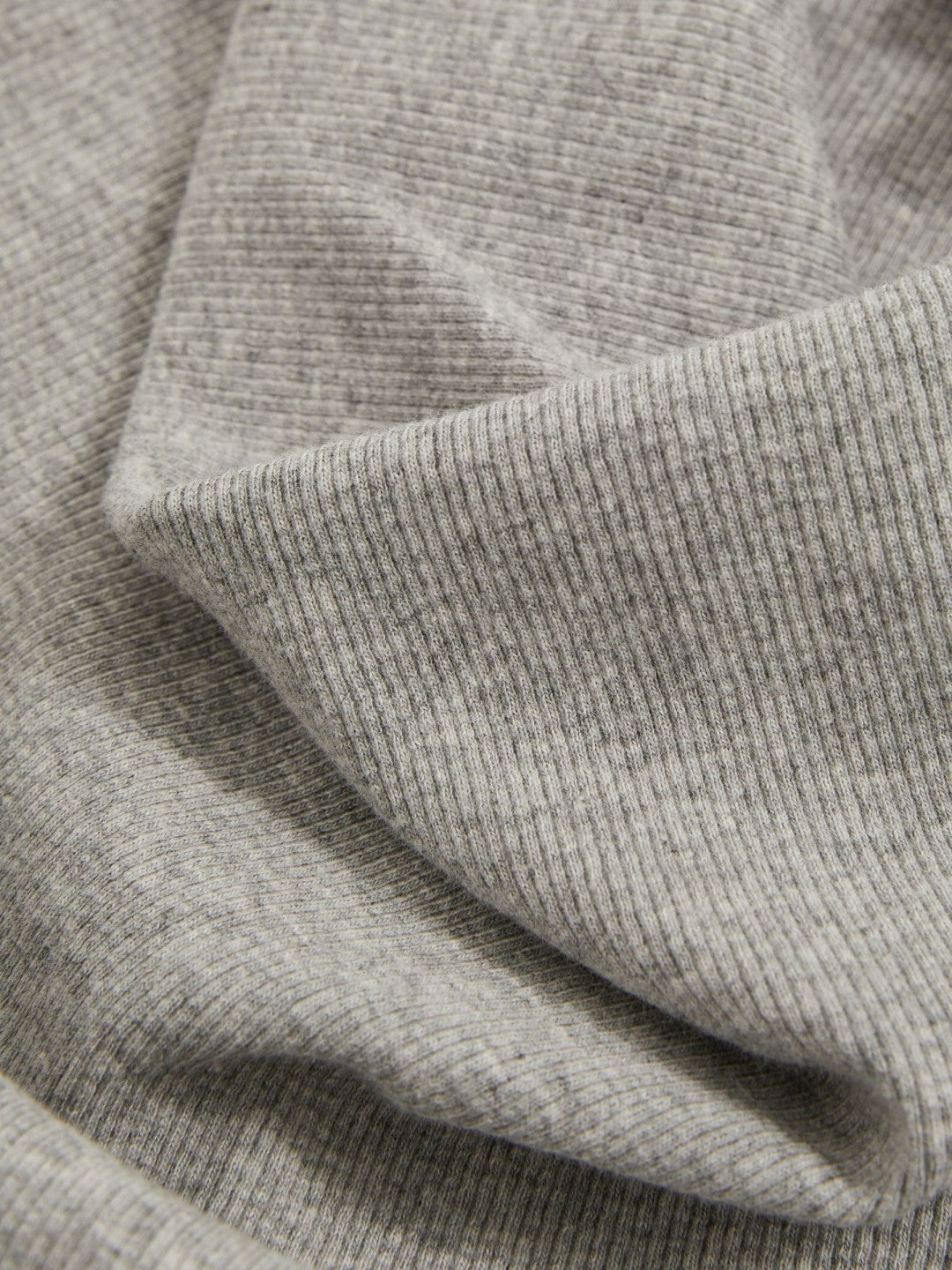 Women Ribbed Cowl-Neck Vest in Grey Marl