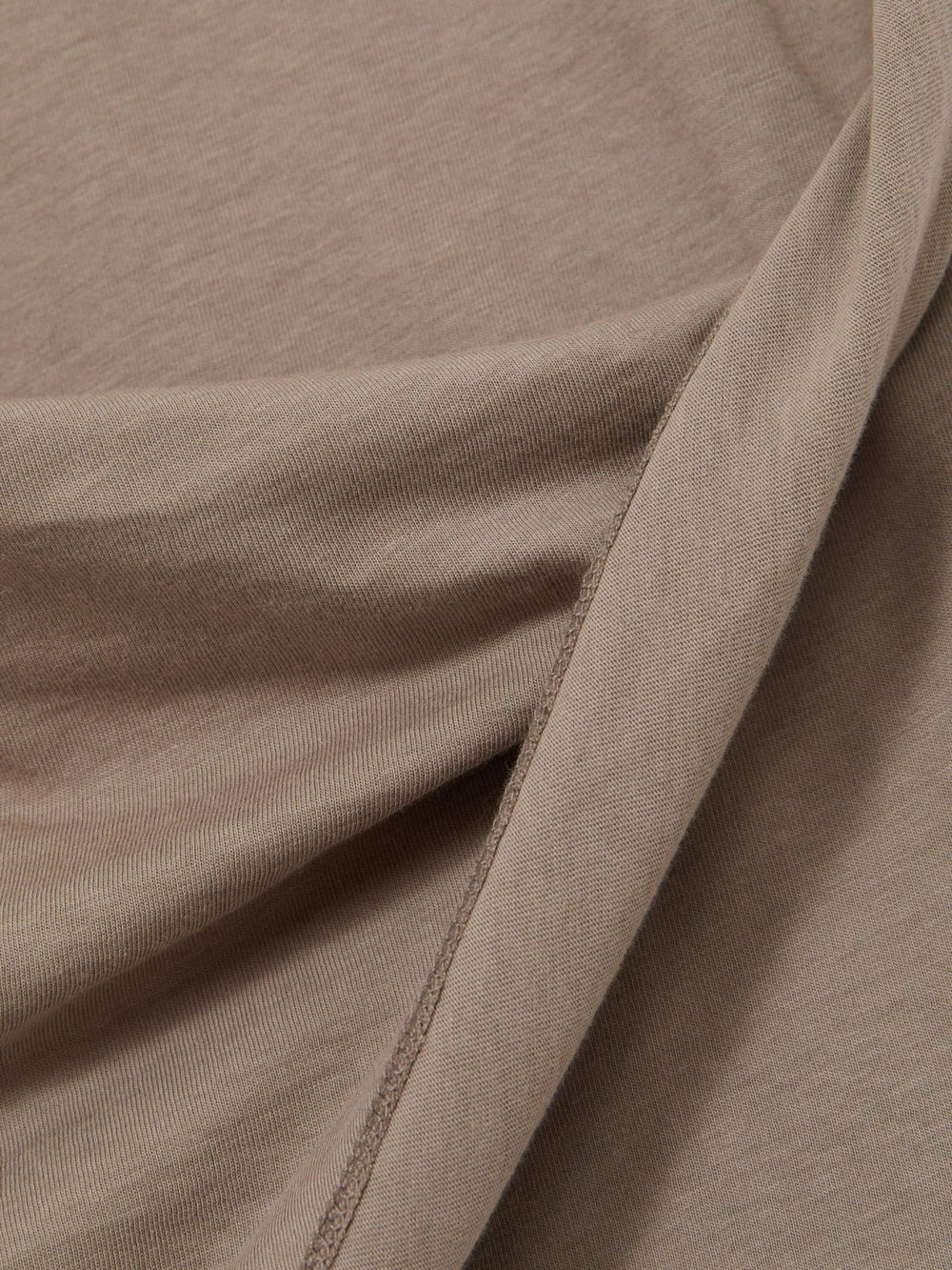 Women Cotton Drape T-Shirt in Taupe Neutral