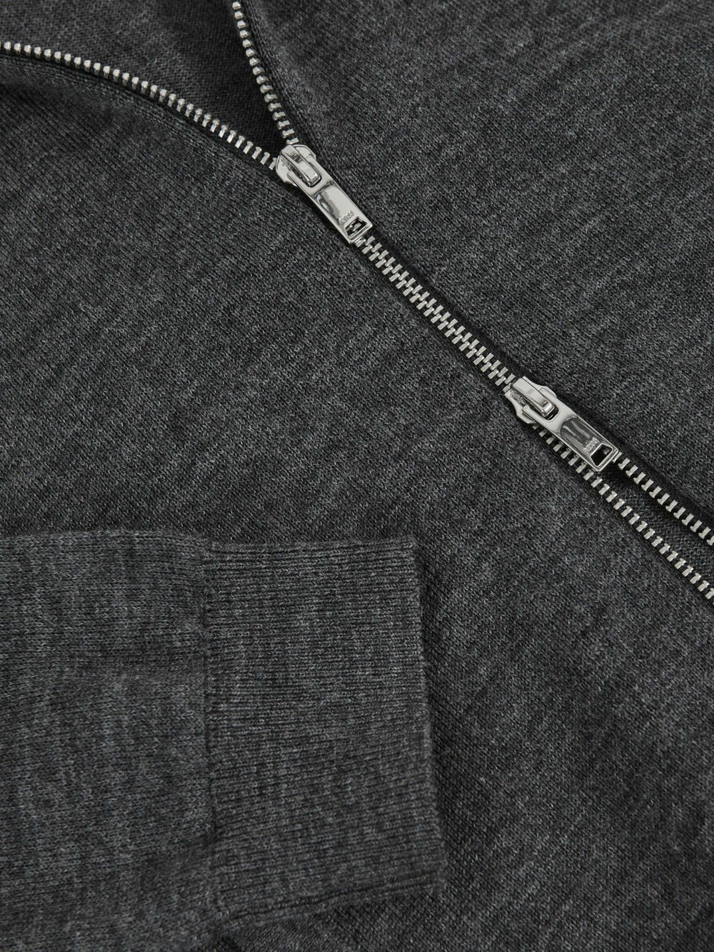 Children & Baby 13-14 yrs Merino Wool-Blend Zip-Through Cardigan in Derby Grey Melange