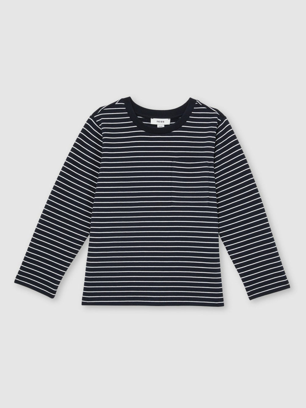 Children & Baby 9-13 yrs Stretch-Cotton Stripe T-Shirt in Navy/White