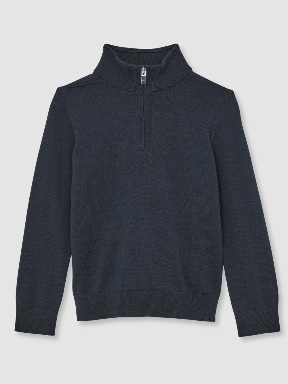 Children & Baby 13-14 yrs Merino Wool Half-Zip Funnel Neck Jumper in Midnight Navy