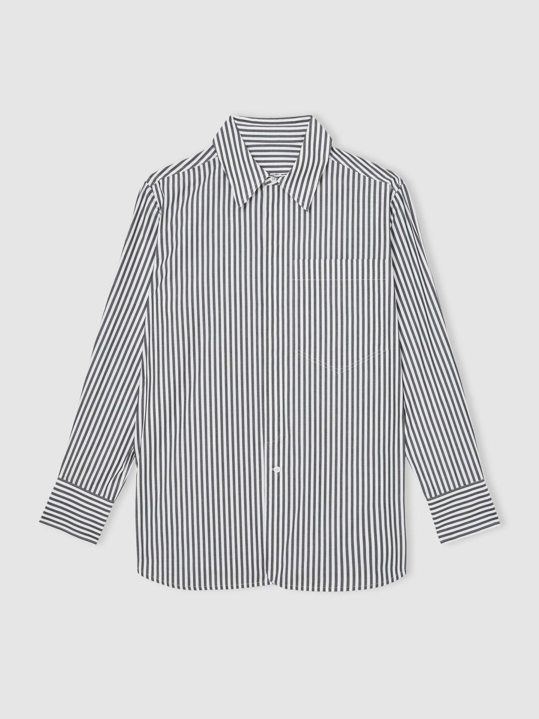 Women | Les 100 Ciels Stripe Shirt in White/Navy