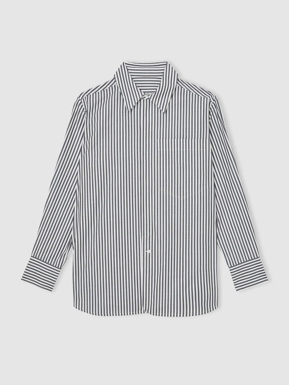 Women | Les 100 Ciels Stripe Shirt in White/Navy