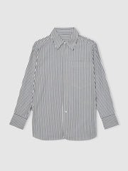 Women | Les 100 Ciels Stripe Shirt in White/Navy