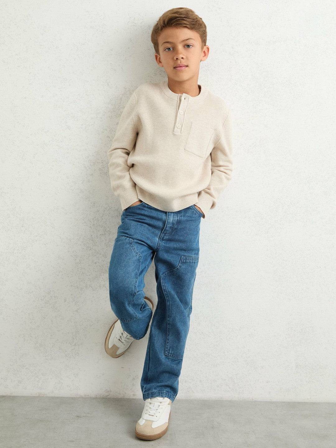 Children & Baby 3-9 yrs Straight-Leg Carpenter Jeans in Mid Blue