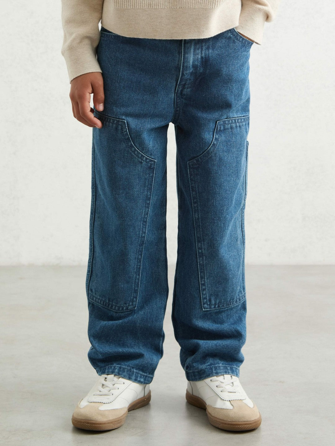 Children & Baby 9-13 yrs Straight-Leg Carpenter Jeans in Mid Blue