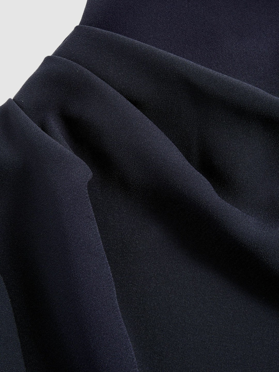 Women One-Shoulder Draped Top in Navy
