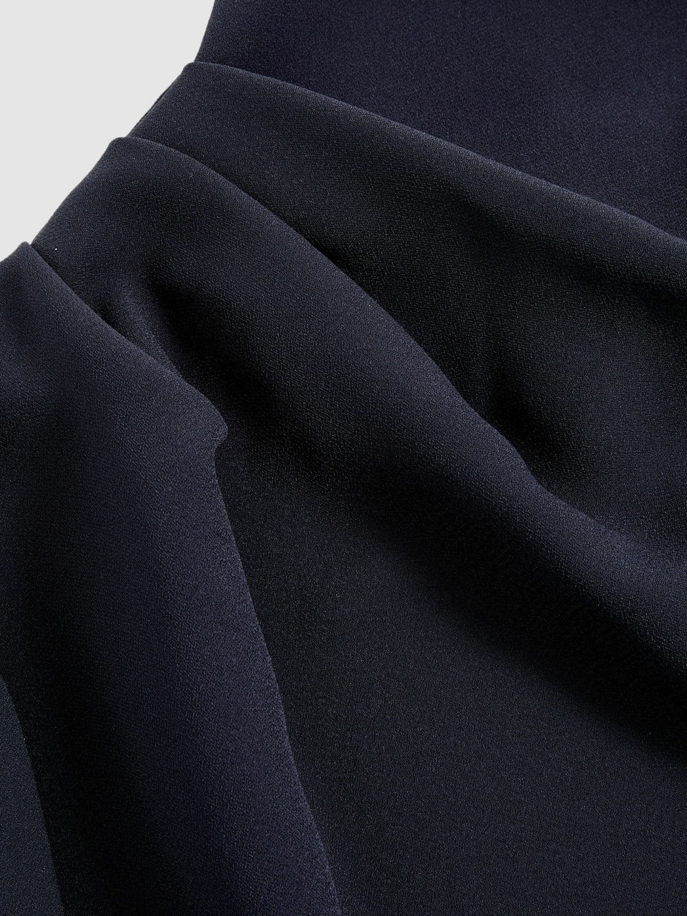 Women One-Shoulder Draped Top in Navy