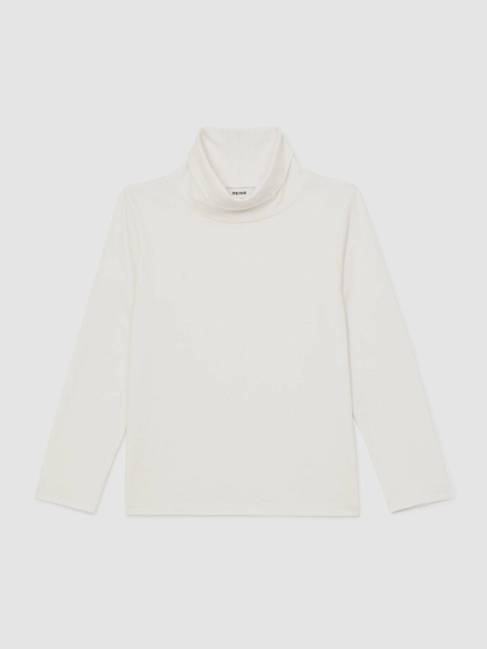 Children & Baby 13-14 yrs Cotton-Jersey Roll-Neck Top with Stretch in Ivory
